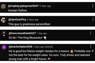 Screenshot of fans’ comments